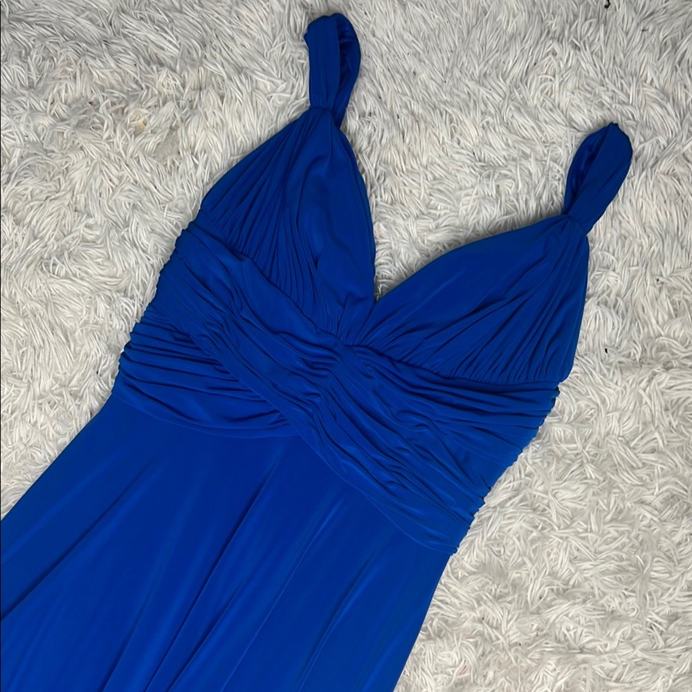 Elegant Blue Sleeveless Dress